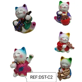12 Cat Figurine Sculptures - Item C2
