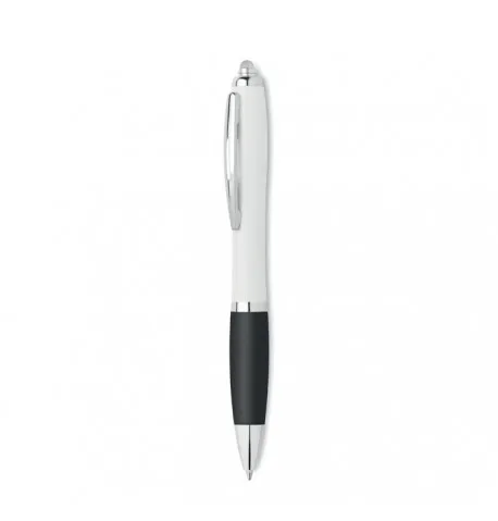 ABS rotating ballpoint pen with flashlight at the end