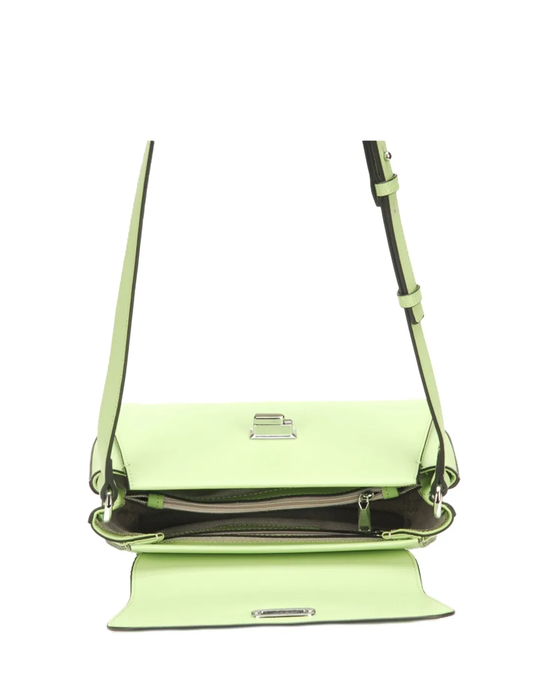 Arthur and Aston leather crossbody bag model 52324 Green 25*16*8