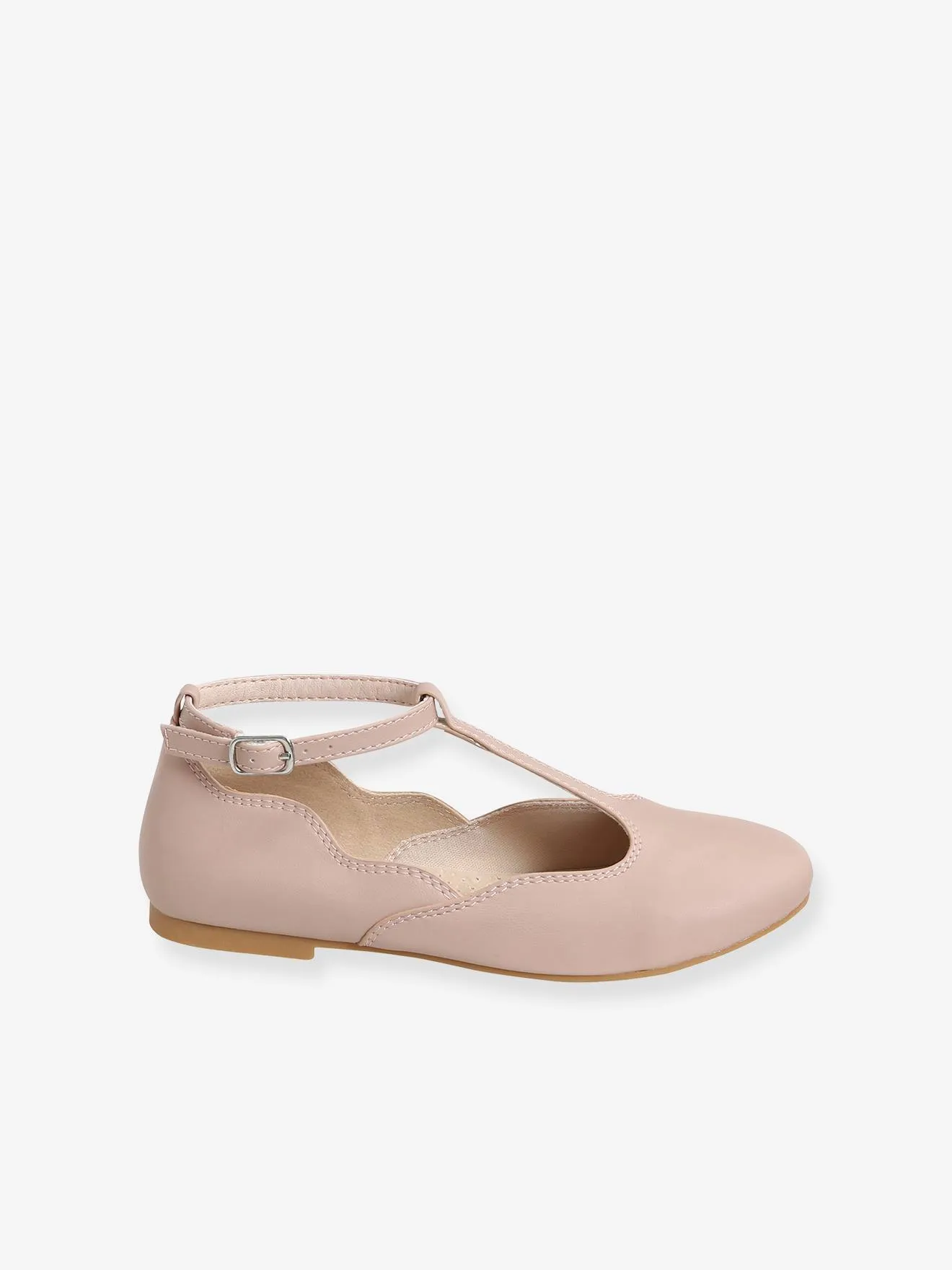 Ballerines salomés fille rose pâle - Vertbaudet