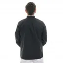 Black Chef Jacket with White Trim Long Sleeve Harry - MANELLI