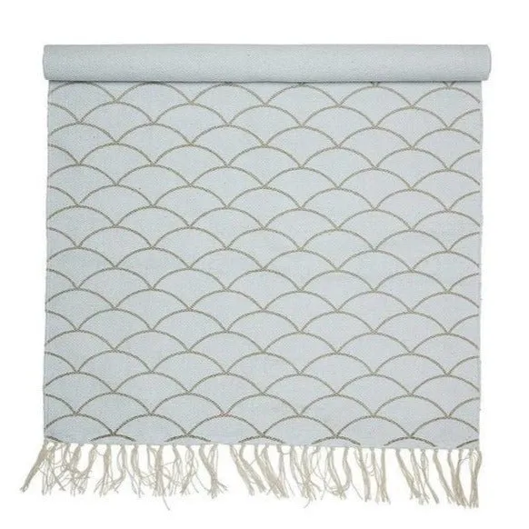 Blue cotton rug