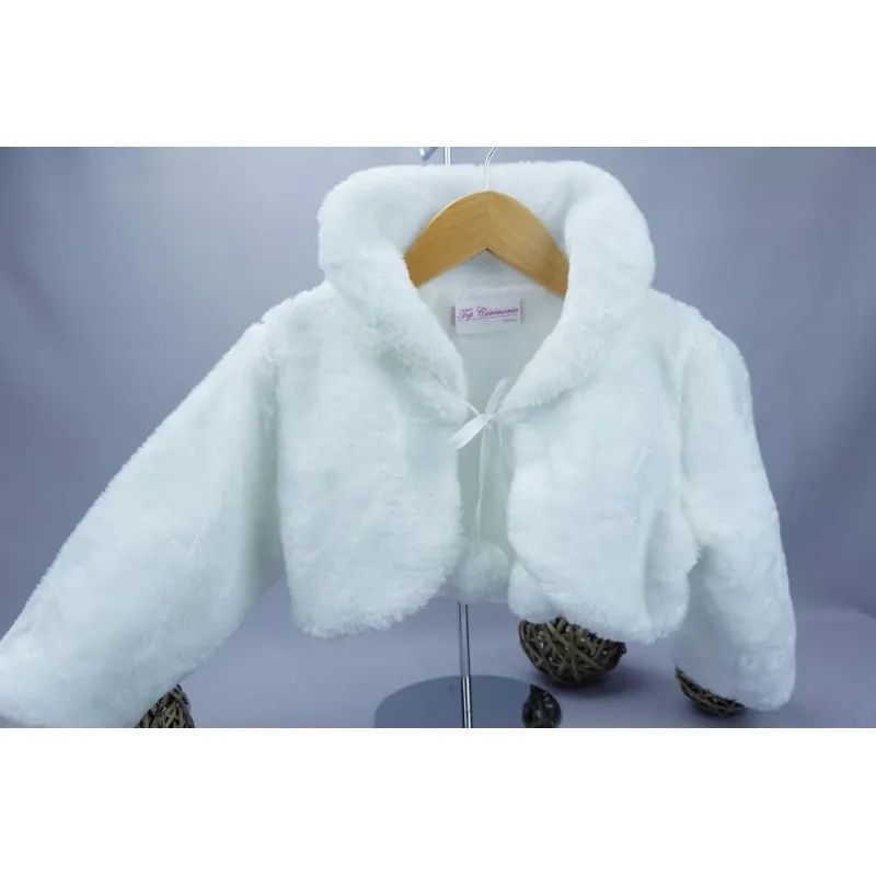 White girl's fur ceremony bolero