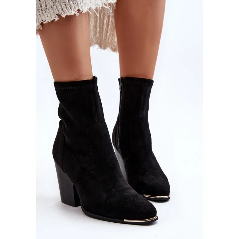 Black Sanile women's ankle boots le noir,