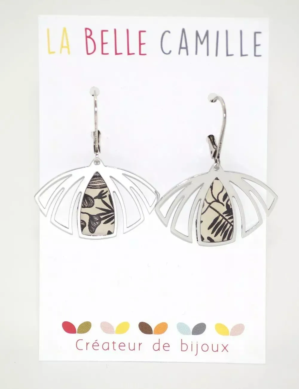 Art Deco La Belle Camille Silver Earring