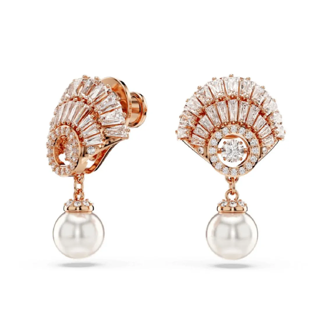 Boucles oreilles Swarovski Idyllia E Drop Pearl - 5689196 doré rose,blanc | 3 Suisses