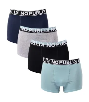 Boxer No Publik Homme Confort et Qualité en Coton -Assortiment modèles photos selon arrivages- Pack de 4 Boxers 53335
