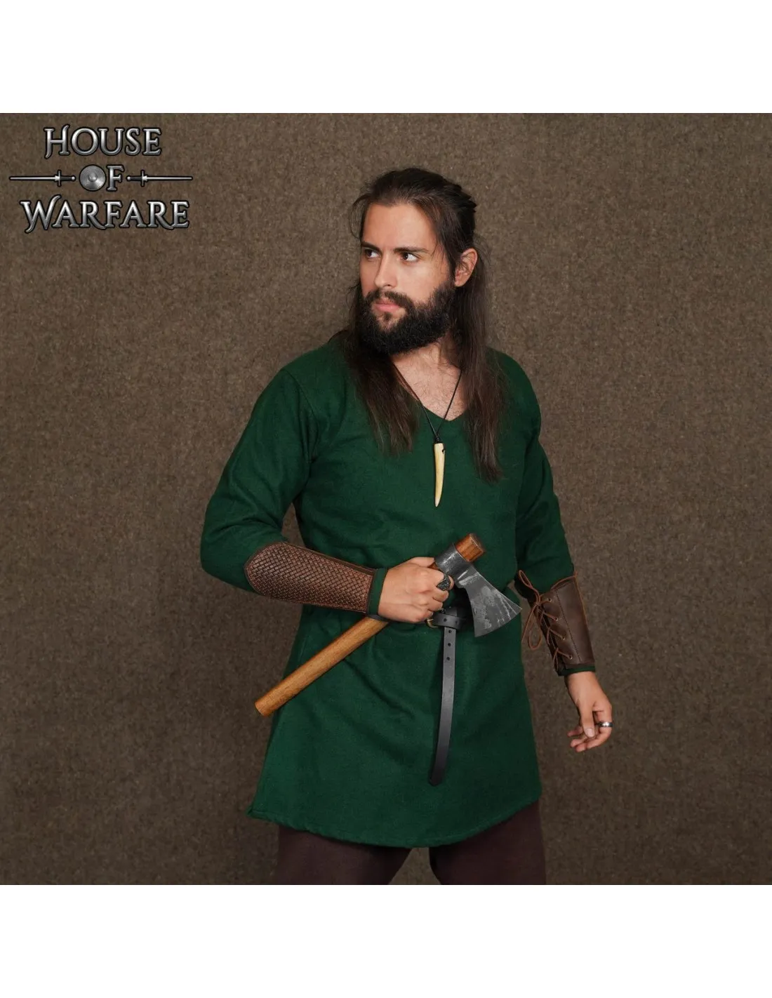 Bracelets Viking cuir marron modèle Ragnar ⚔️ Boutique Épées