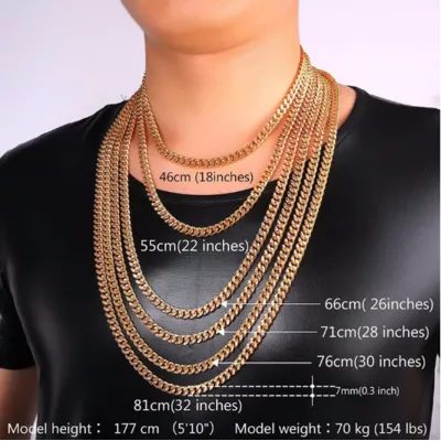 Tight Oval Link Steel Chain for Men
