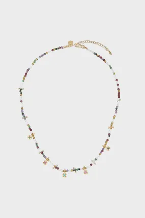 Collier à perle d'eau douce et en amethyste - LUCKY