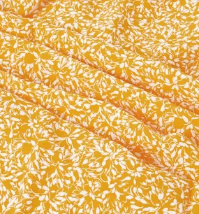 Coupon de tissu crêpe viscose - Rayé ocre