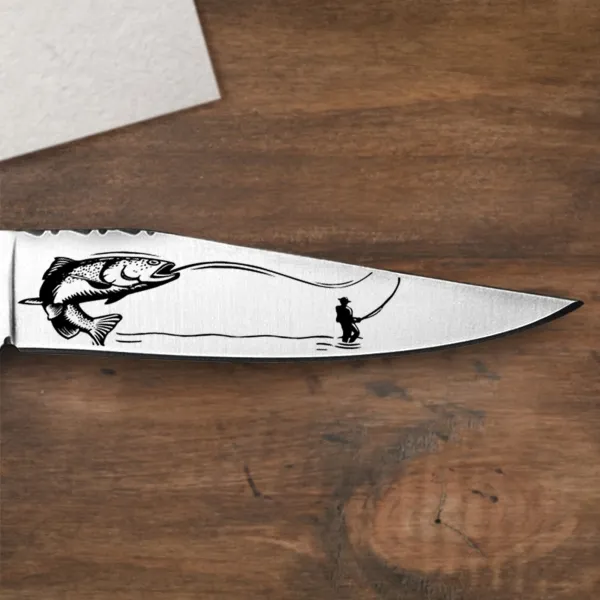 Customizable Opinel No. 8 Stainless Steel Fish Model Knife