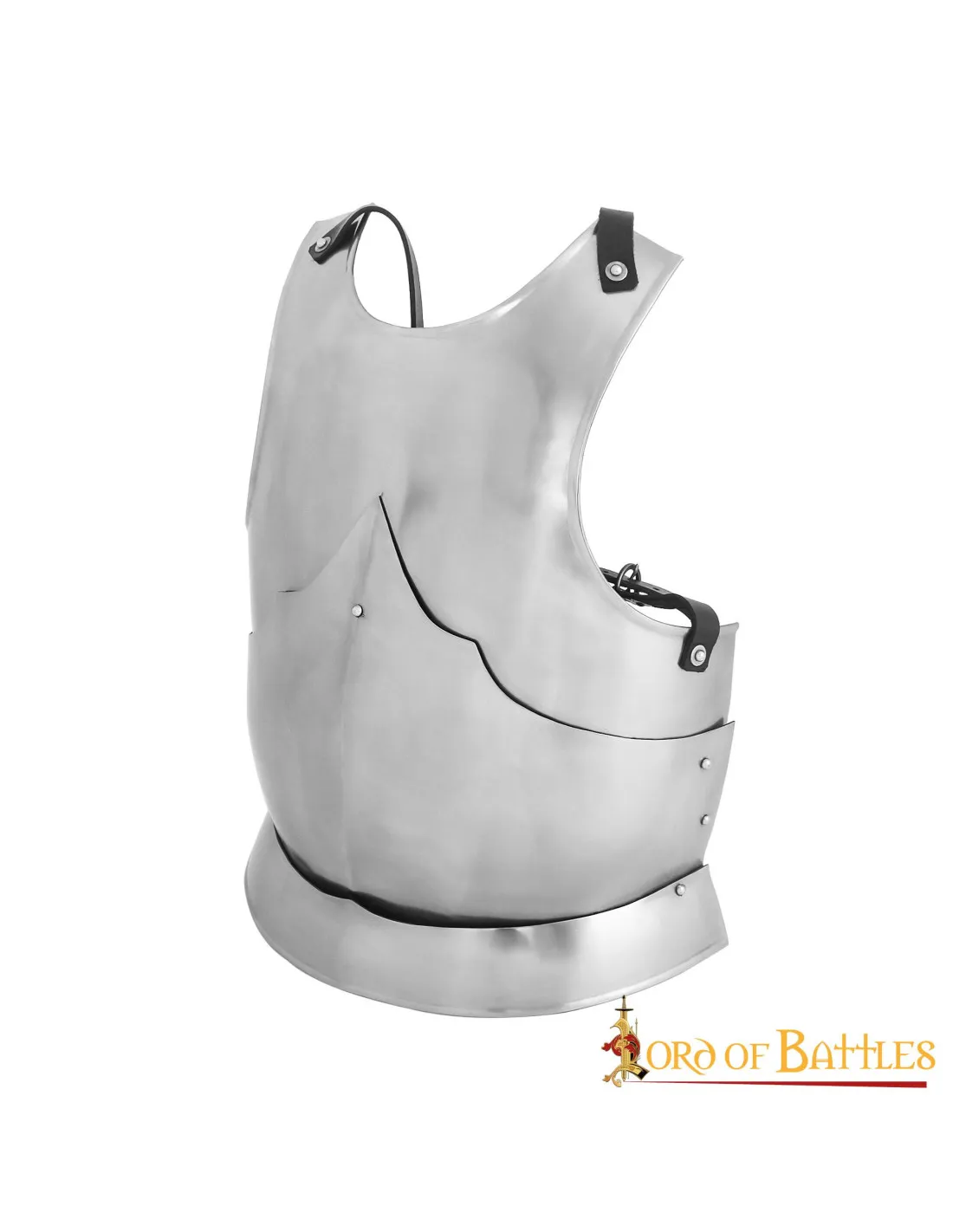 Cuirasse gothique en acier doux poli ⚔️ Boutique Épées