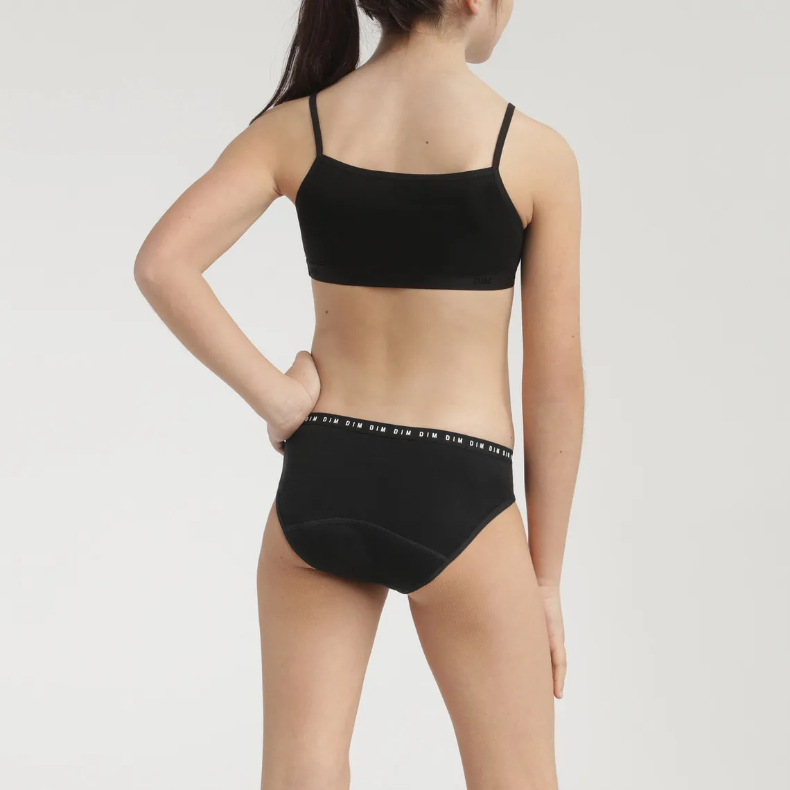 Culotte flux moyen - Noire Dim  en coton | 3 Suisses