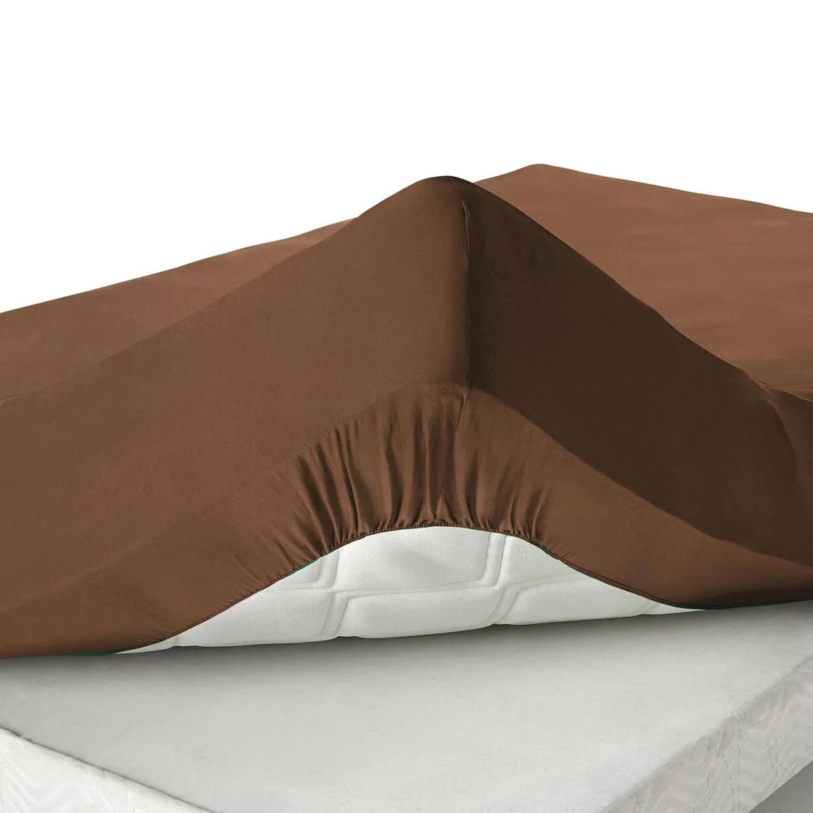 Drap housse en coton marron | 3 Suisses