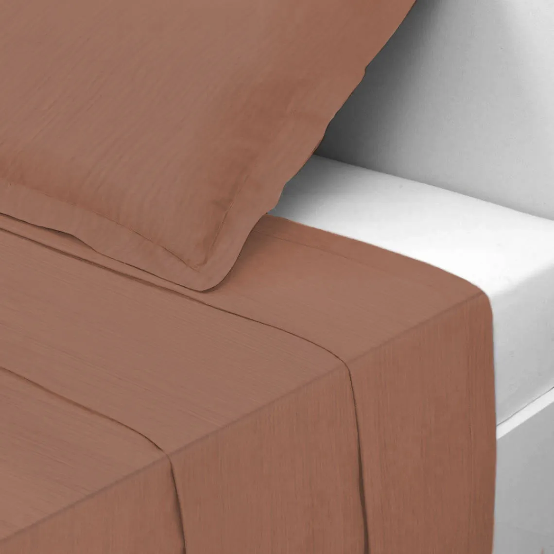 Drap plat gaze de coton TERTIO® - Rouille | 3 Suisses