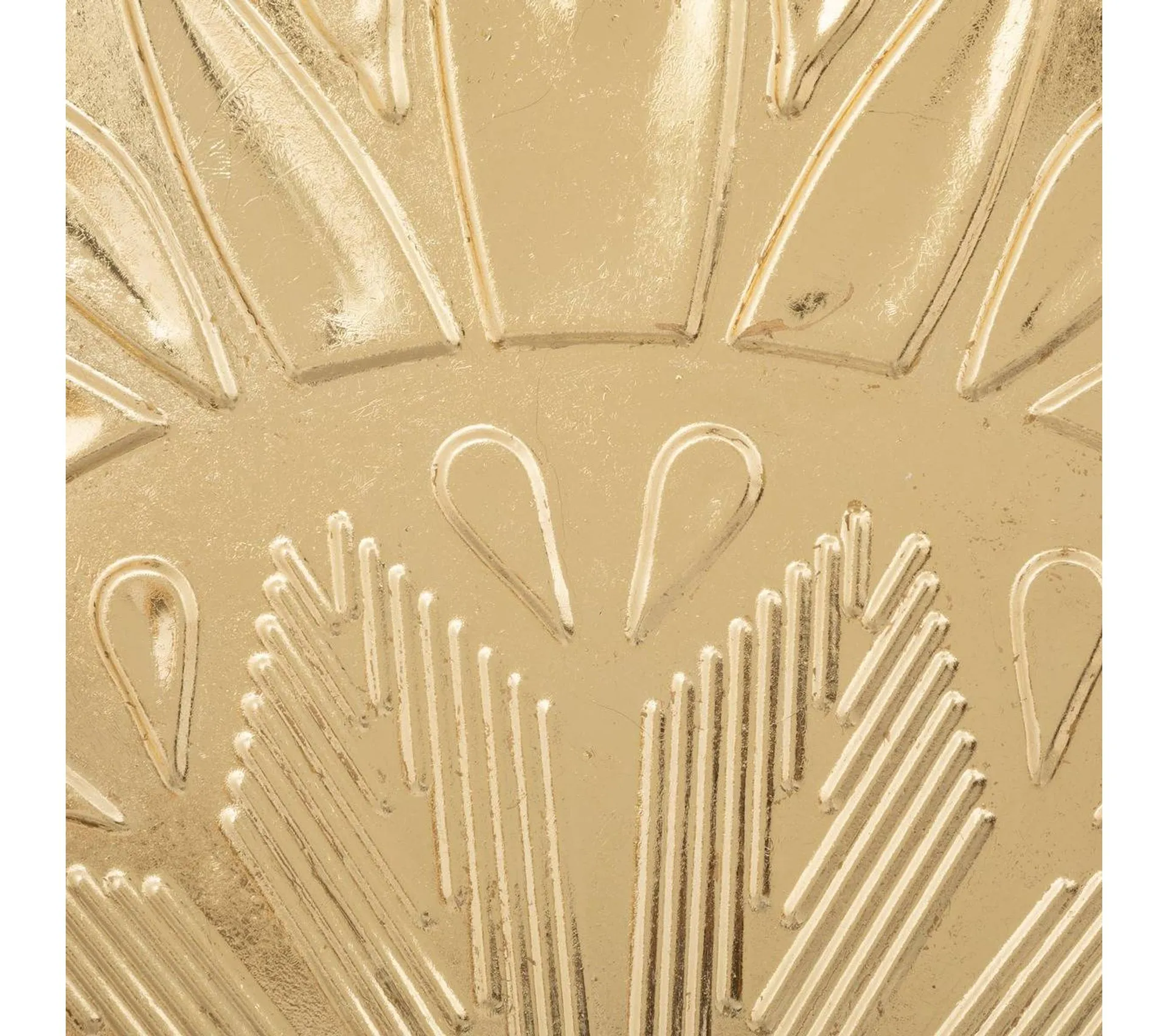 Déco Murale En Métal Irisé Doré 57 X 70 Cm