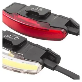 ECLAIRAGE VELO USB KIT SPANNINGA ARCO NOIR LIVRE 3 FONCTIONS STANDARD  ECO  FLASH (AUTONOMIE de 5h à 10h)