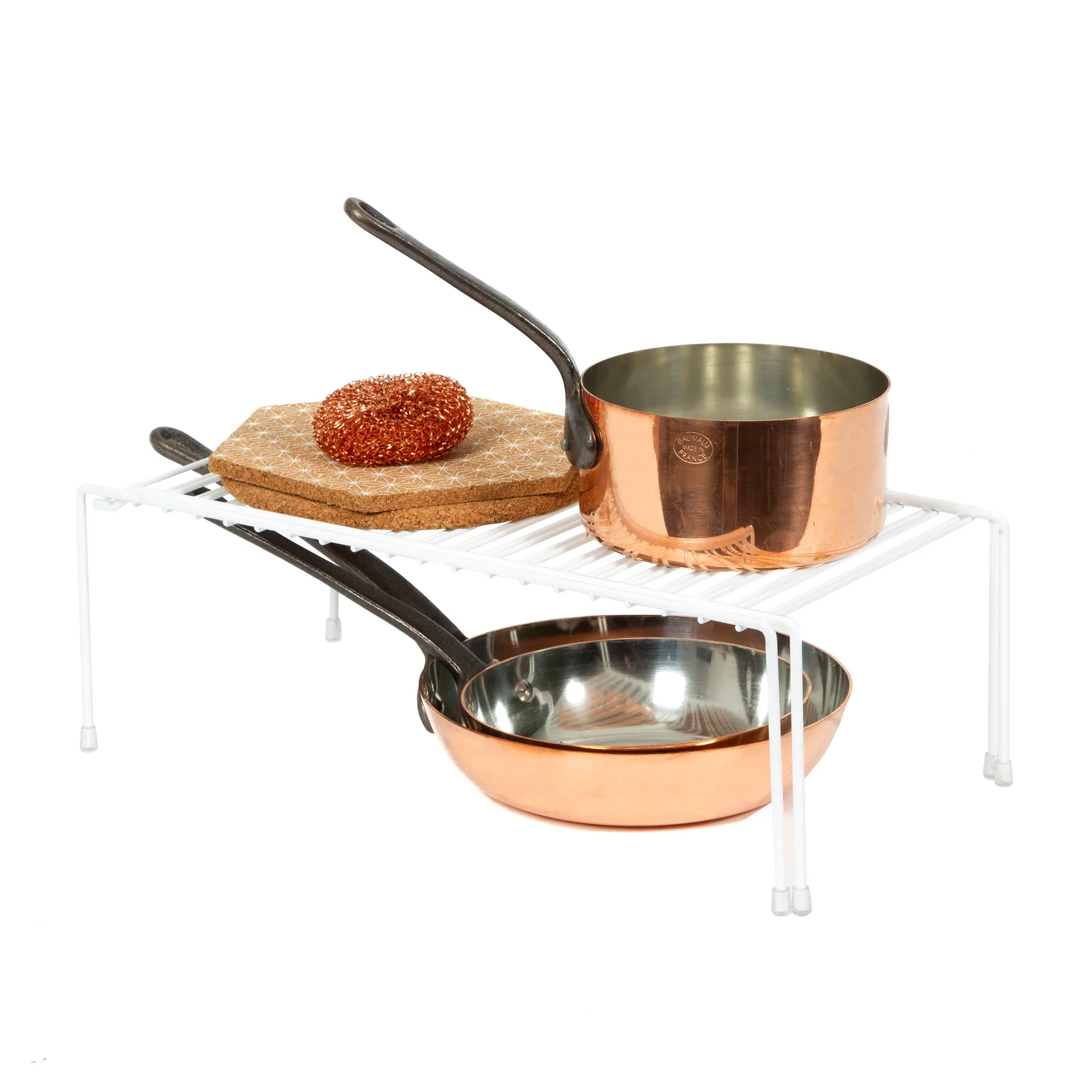 Etagère de cuisine extensible en métal Perth blanche