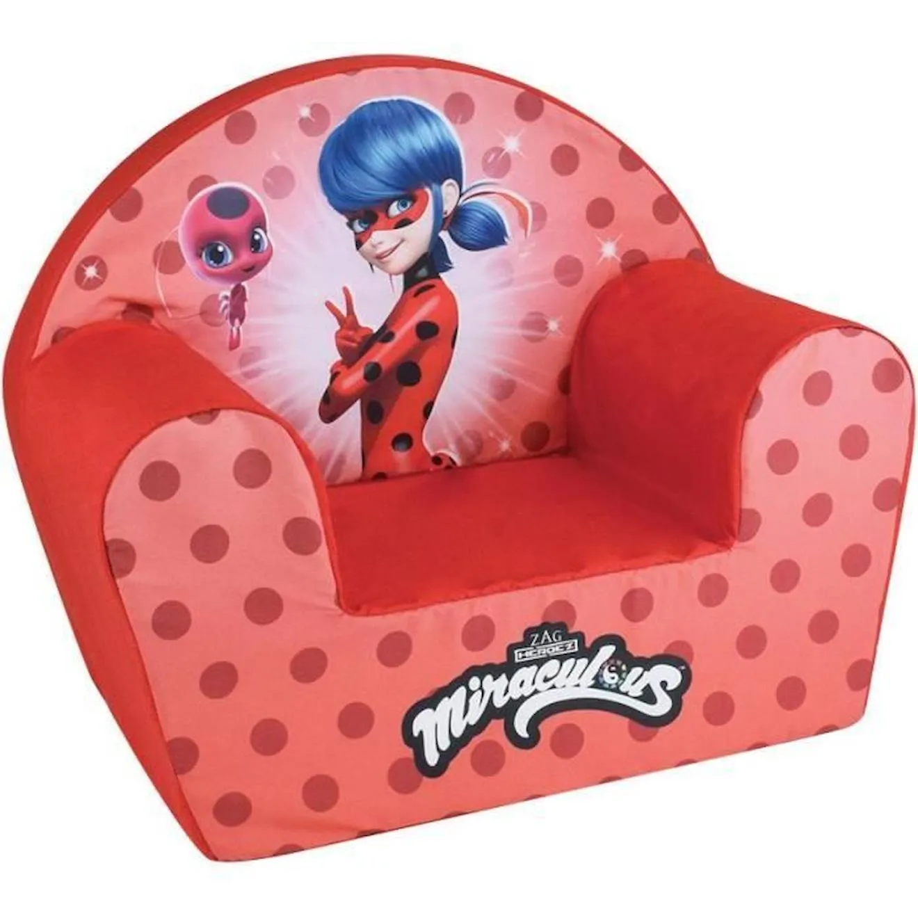 Fauteuil club Lady Bug - FUN HOUSE - Plush - Pour enfant - l.52 x P.33 x H.42 cm - Origine France garantie rouge - Fun house