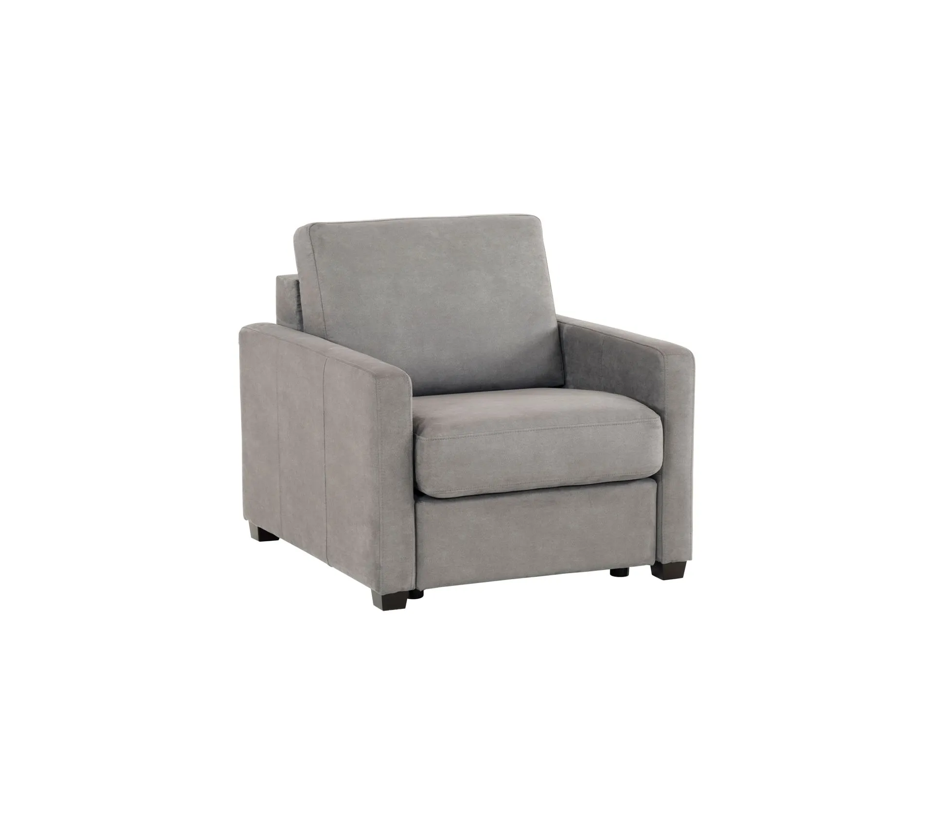 Fauteuil manchettes fines NICARAGUA tissu Apache gris 3
