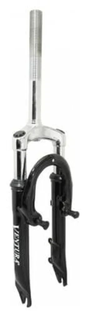 FOURCHE VTT 20   M-W A SUSPENSION DISQUE + V-BRAKE ACIER RESSORT-ELASTOMERE NOIR DEB. 50mm PIVOT (220-130MM) FILETE 1 -22 2 INTE