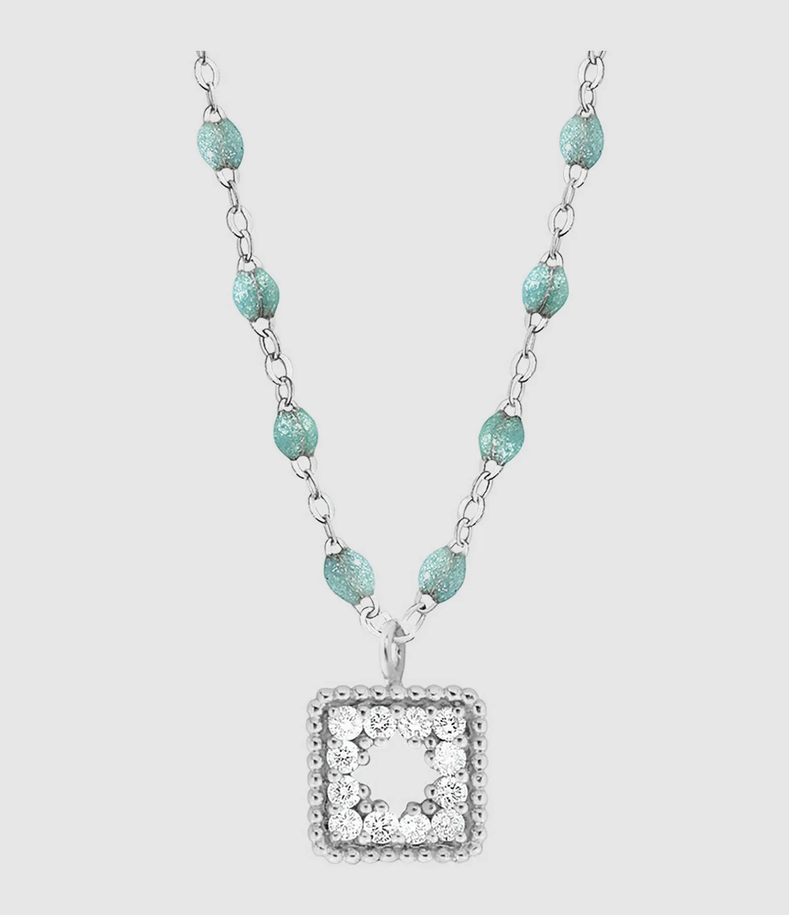 GIGI CLOZEAU Partager  Collier Trésor Diamants Résine Or Blanc  