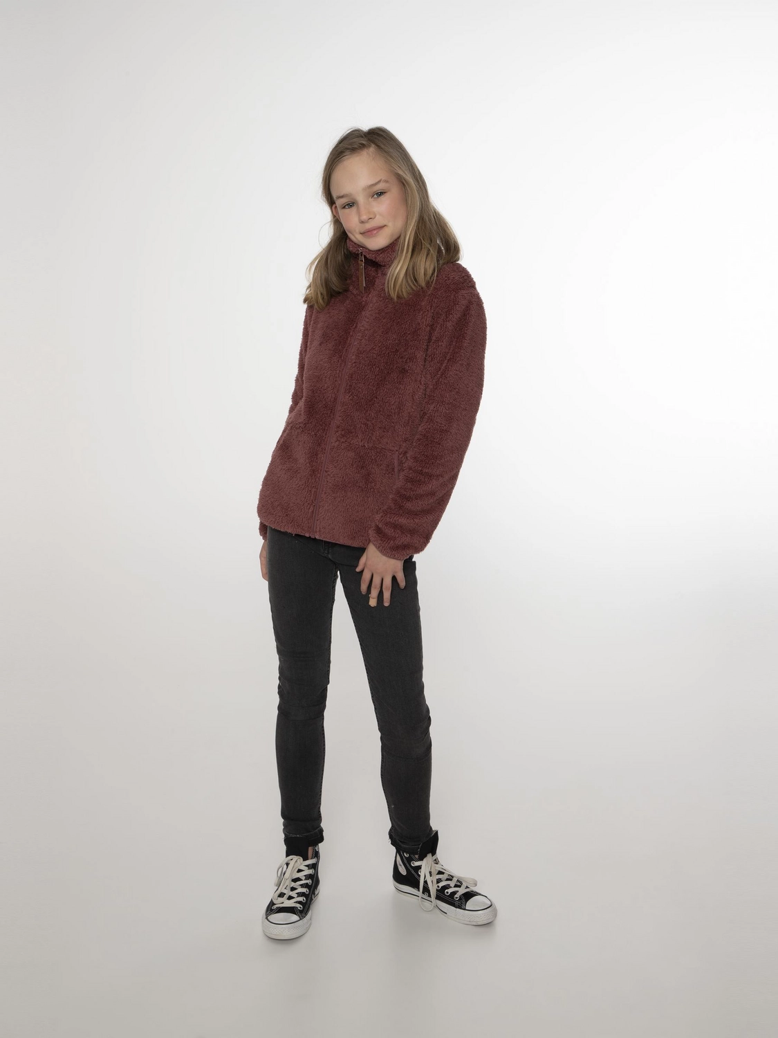 Protest Girls Riri Jr Full Zip Fleece Vest Petal Pink