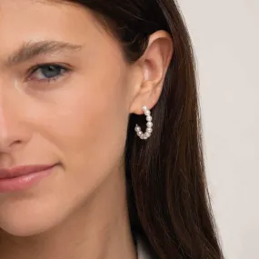 Gold-plated steel Nolla loop earrings