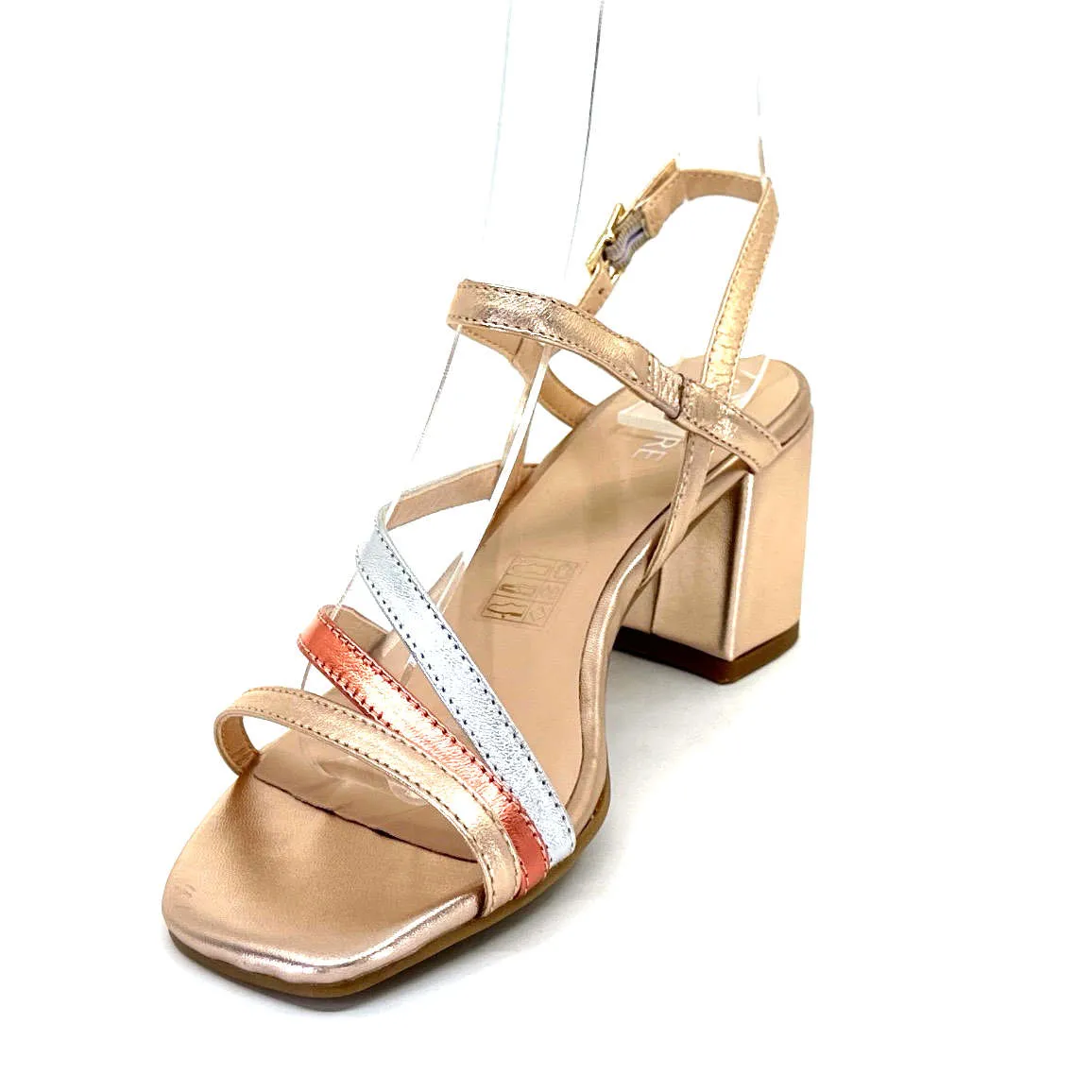 Ivoire A47146 Cuir Métal Argent Rose