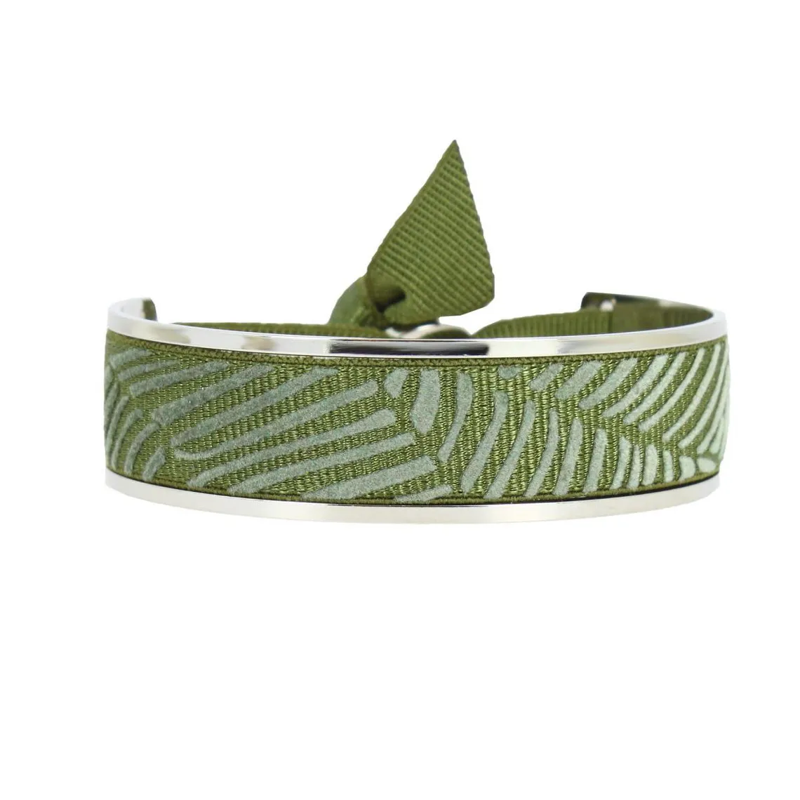 Jonc femme  Les Interchangeables  - A91990 Ruban 12mm MV Feuille | 3 Suisses
