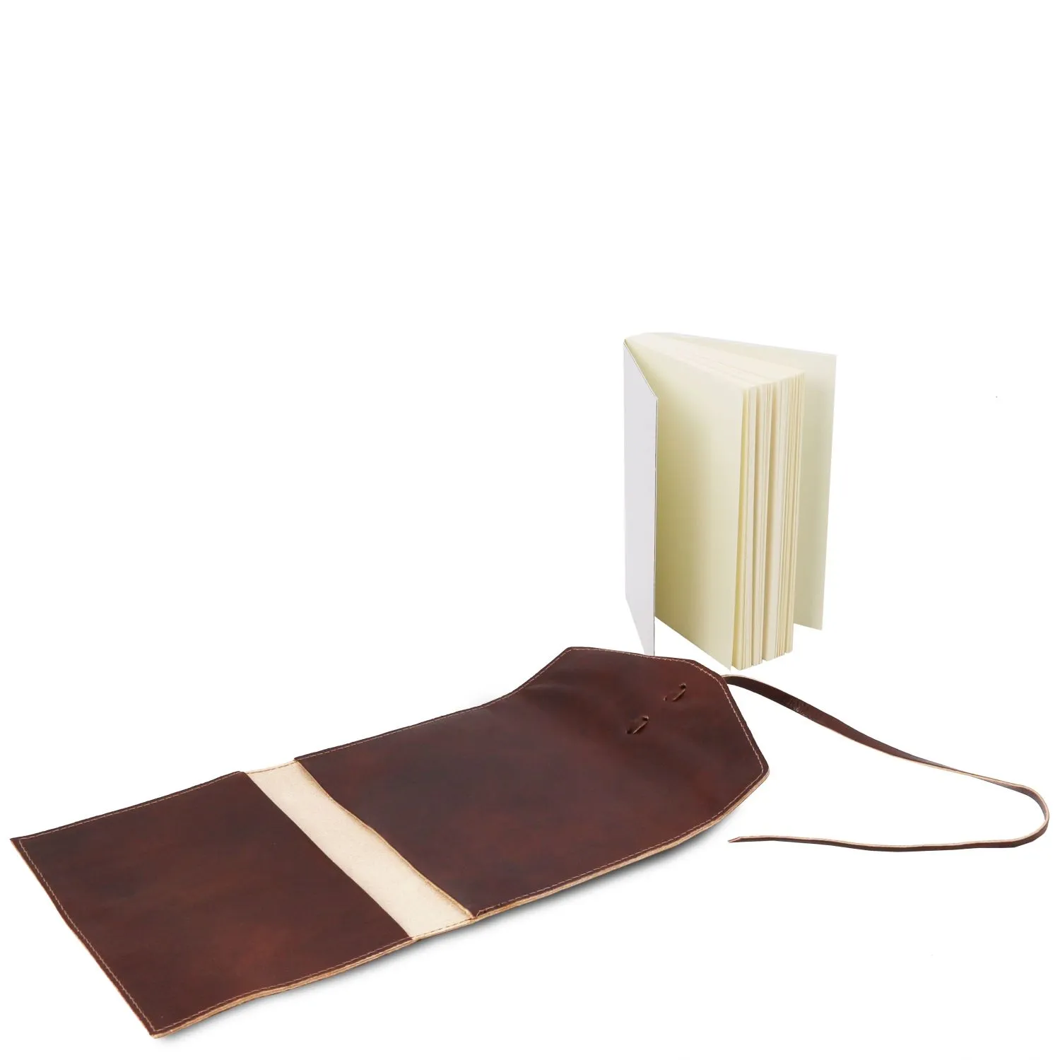 Journal / Carnet en Cuir Marron Foncé TL142027