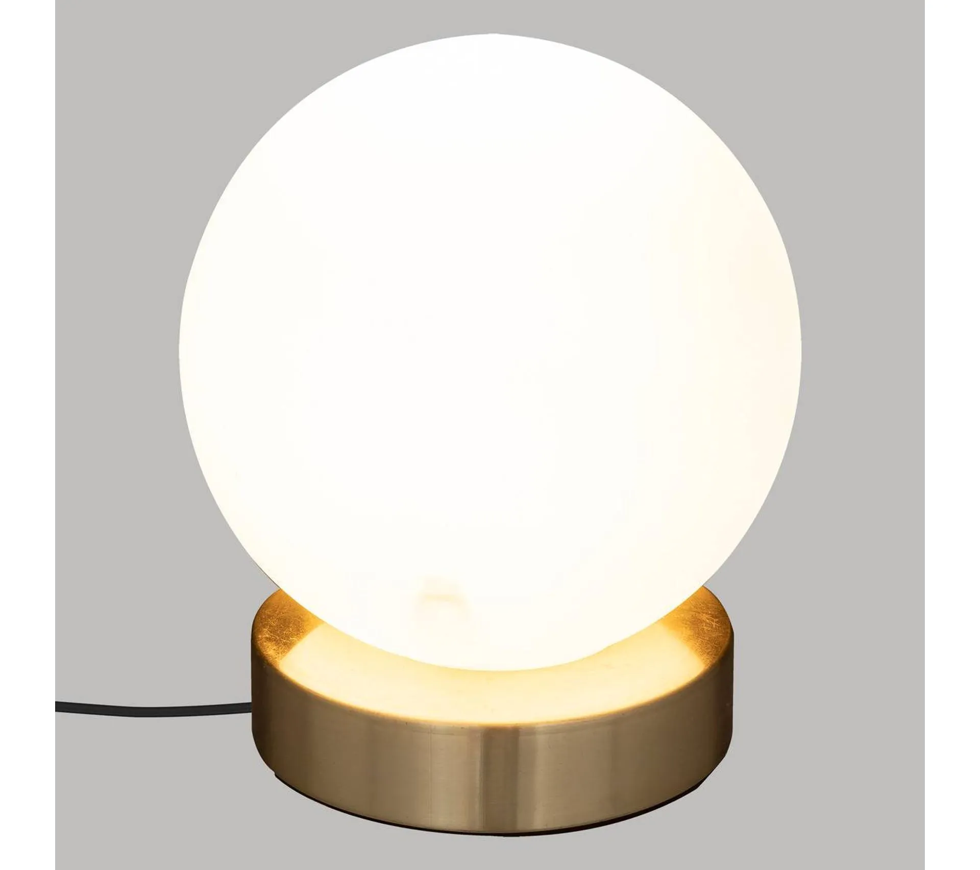 Lampe à Poser En Verre Et Métal Doré D 15 Cm