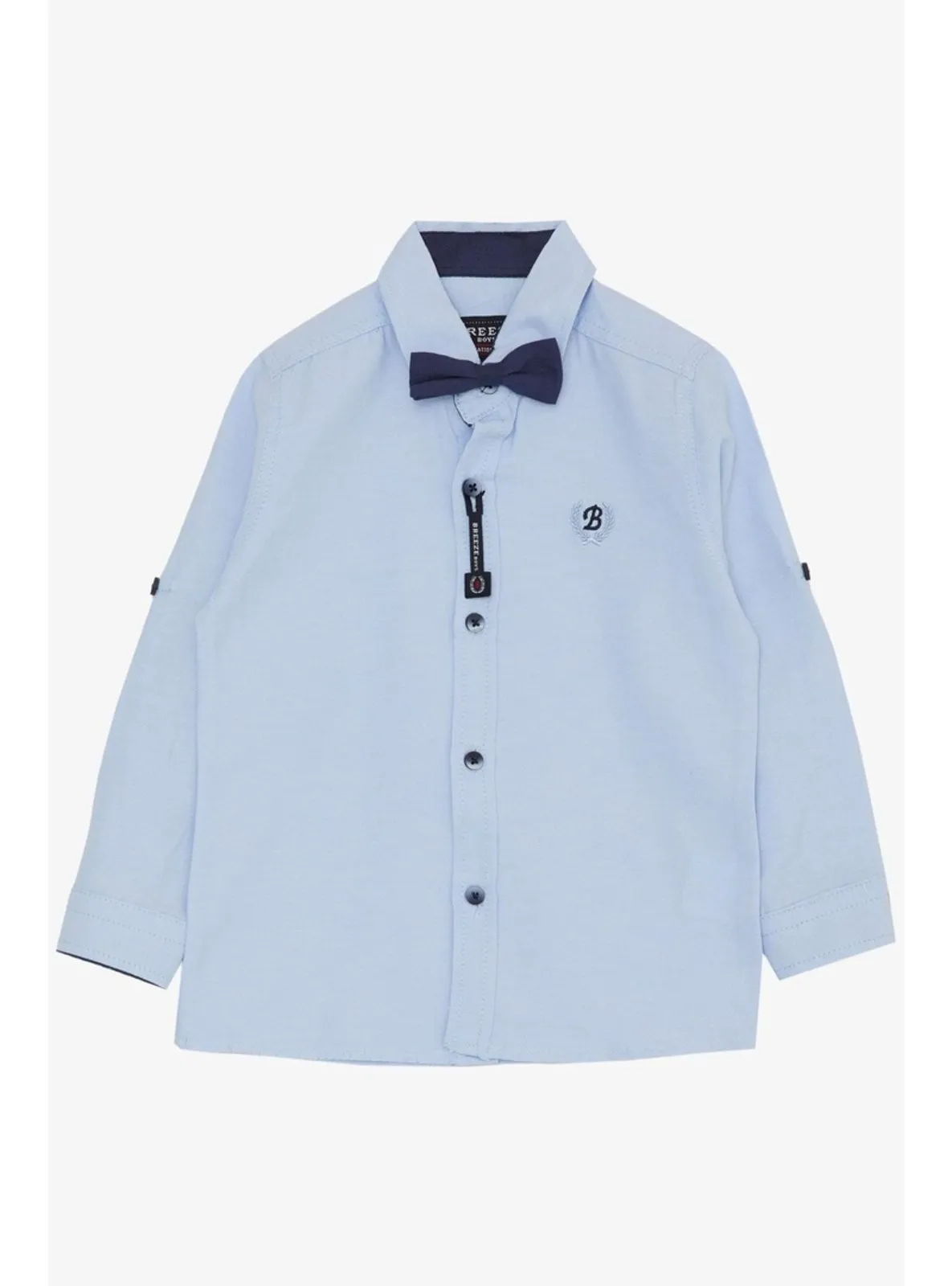 Light Blue - 250gr - Boys` Shirt