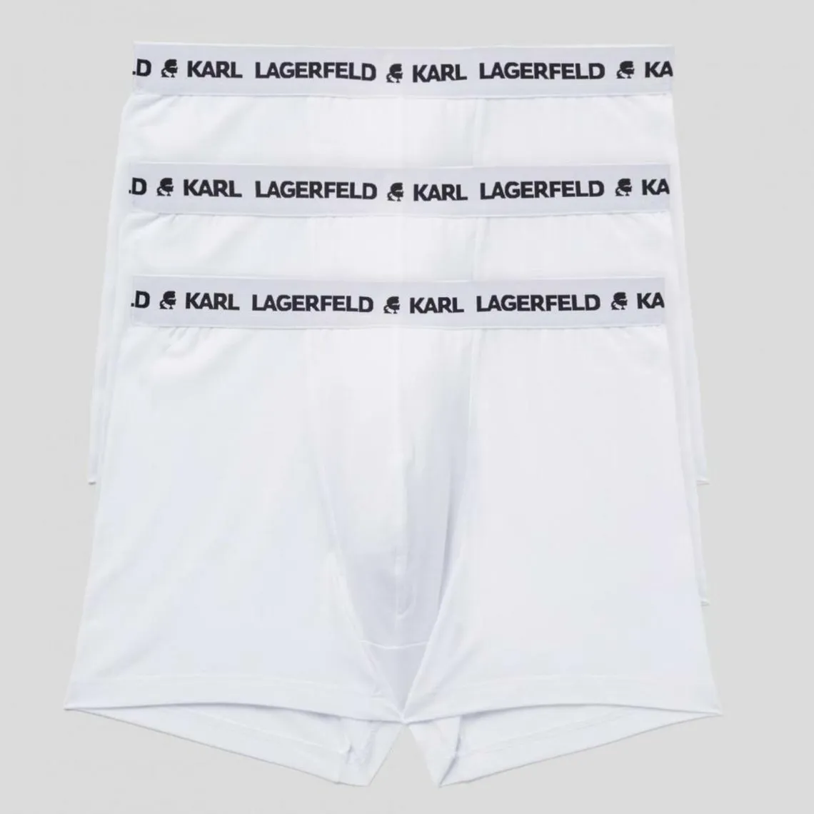 Lot de 3 boxers logotes coton Karl Lagerfeld - Blanc Karl Lagerfeld - Boxer & Shorty Homme sur MenCorner