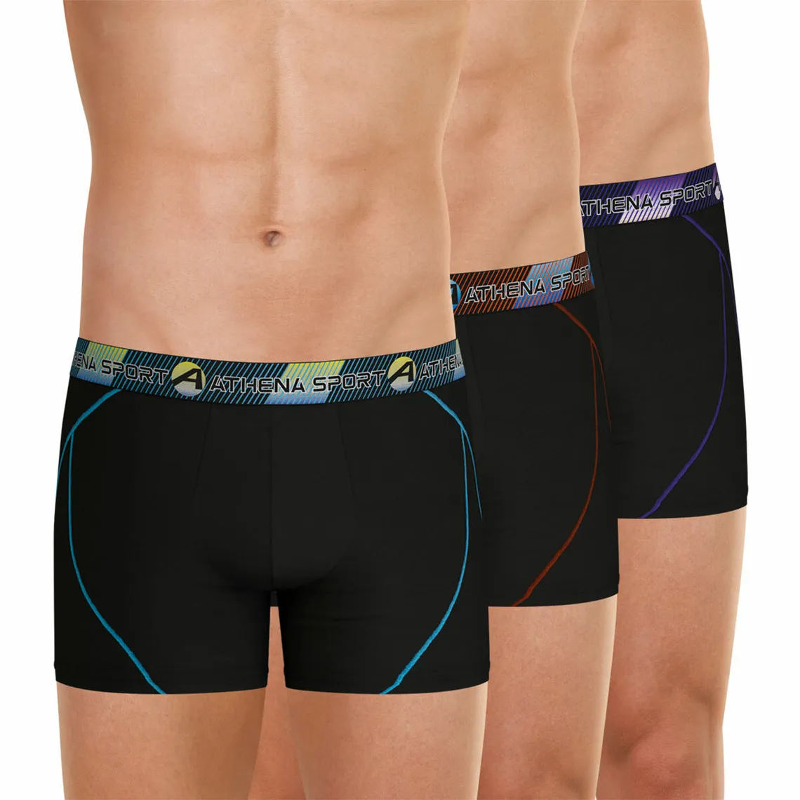 Lot de 3 boxers longs homme - Noir | 3 Suisses