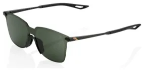 Lunettes 100% Legere Square Noir Mat / Gris Vert Lens
