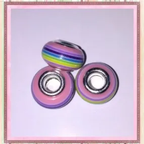 Multicolored Striped 14x9mm Large Pearl
