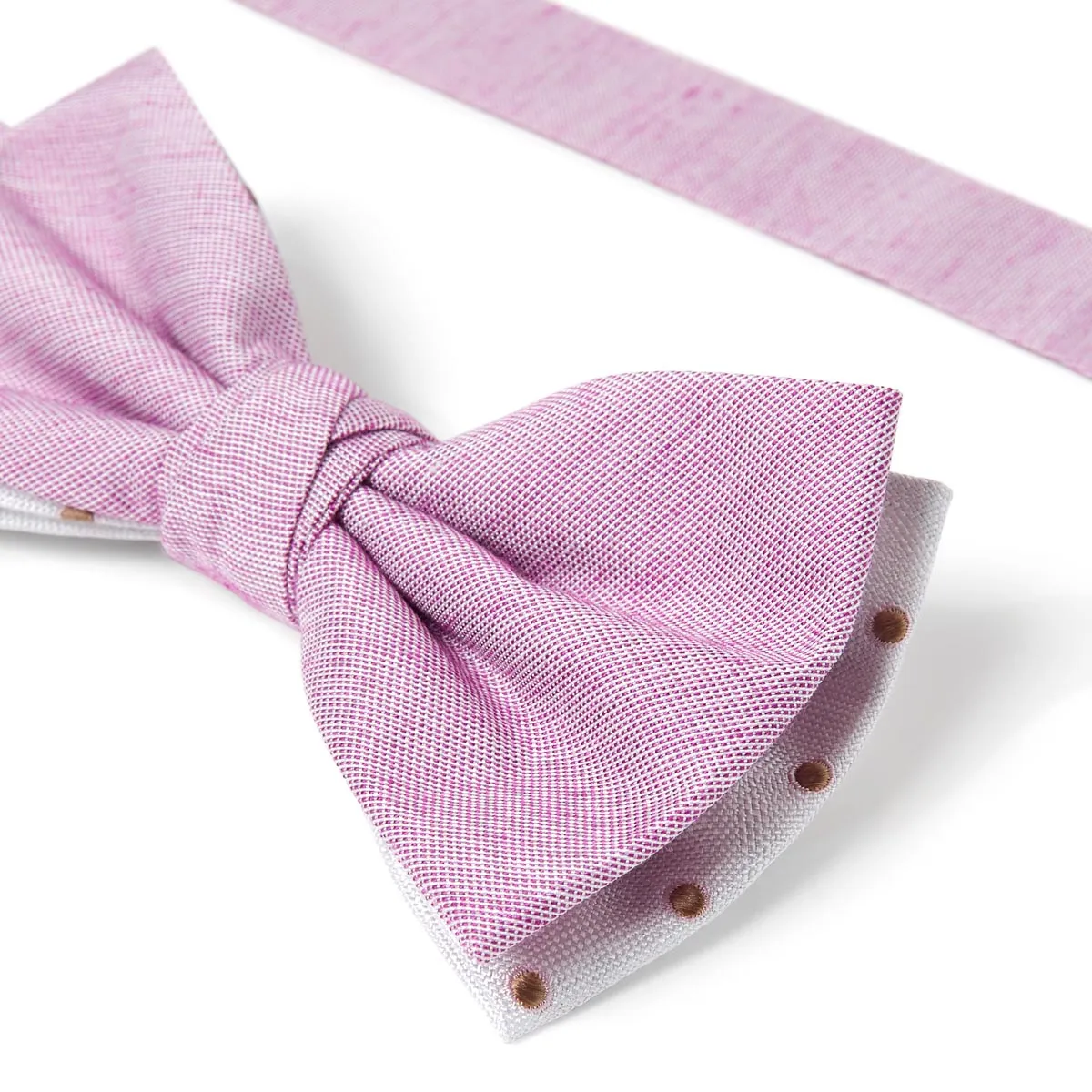 Noeud papillon en denim rose