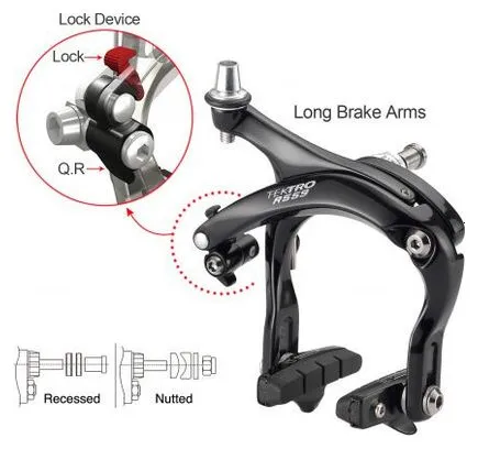 Paire d'étriers de frein route Tektro R559 noir