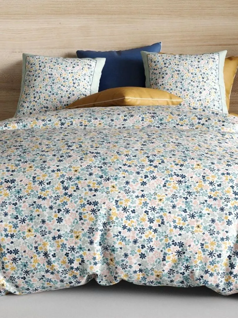 Parure 4 pièces Mani 2 personnes coton 57 fils DH140 - Blanc