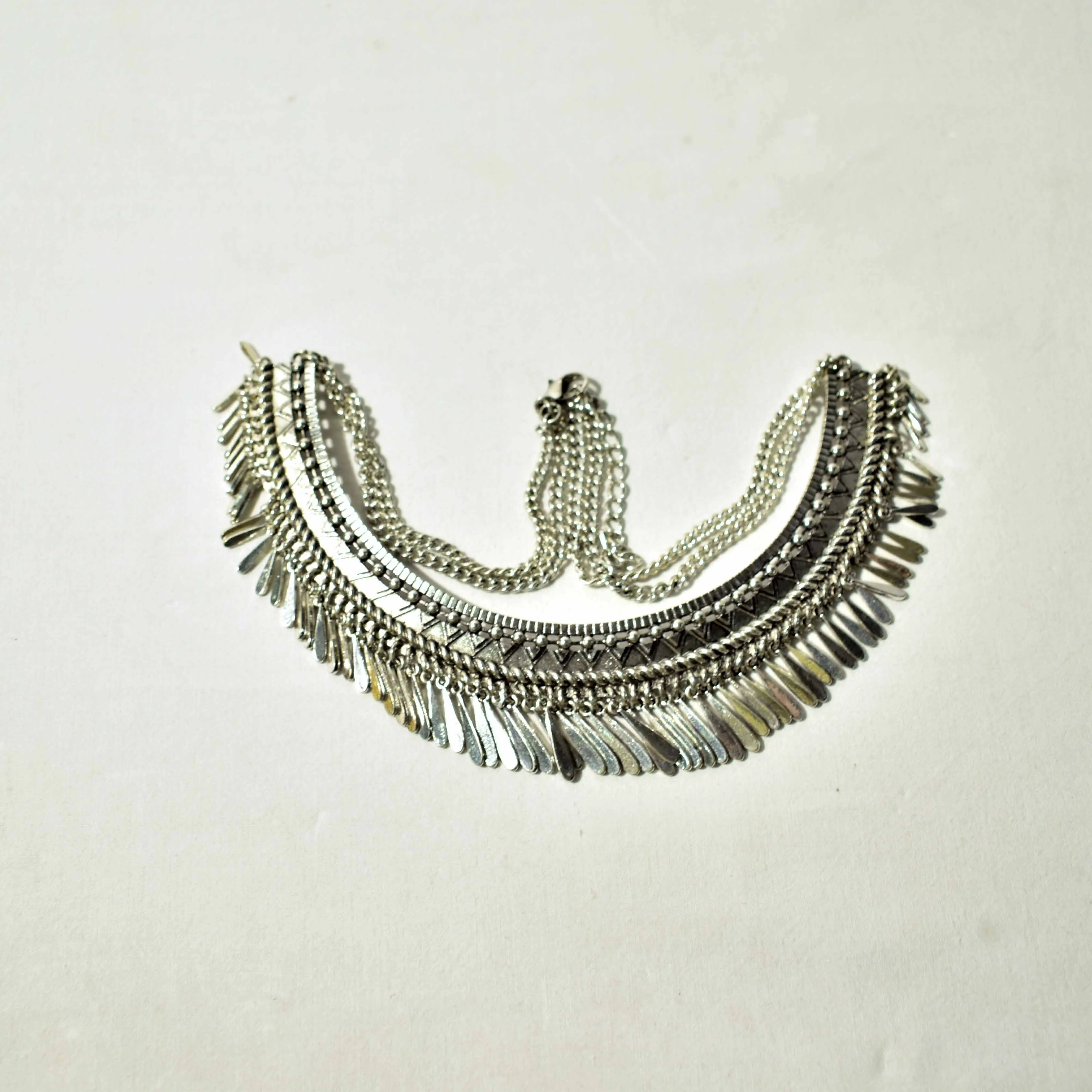 Parure Collier & Bracelet - Métal Argenté