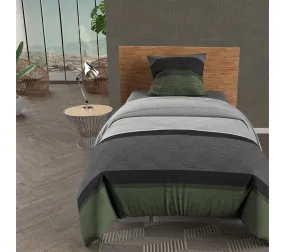 Parure De Lit Stripe Vert 140x200