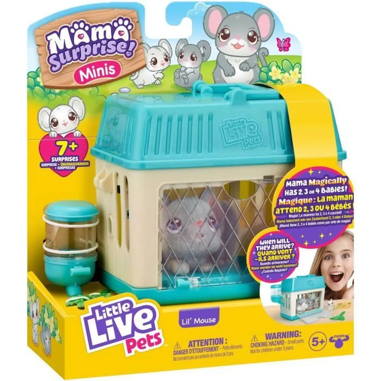 Peluches P'tites Souris Mama Surprise - Little Live Pets - Moose Toys bleu - 