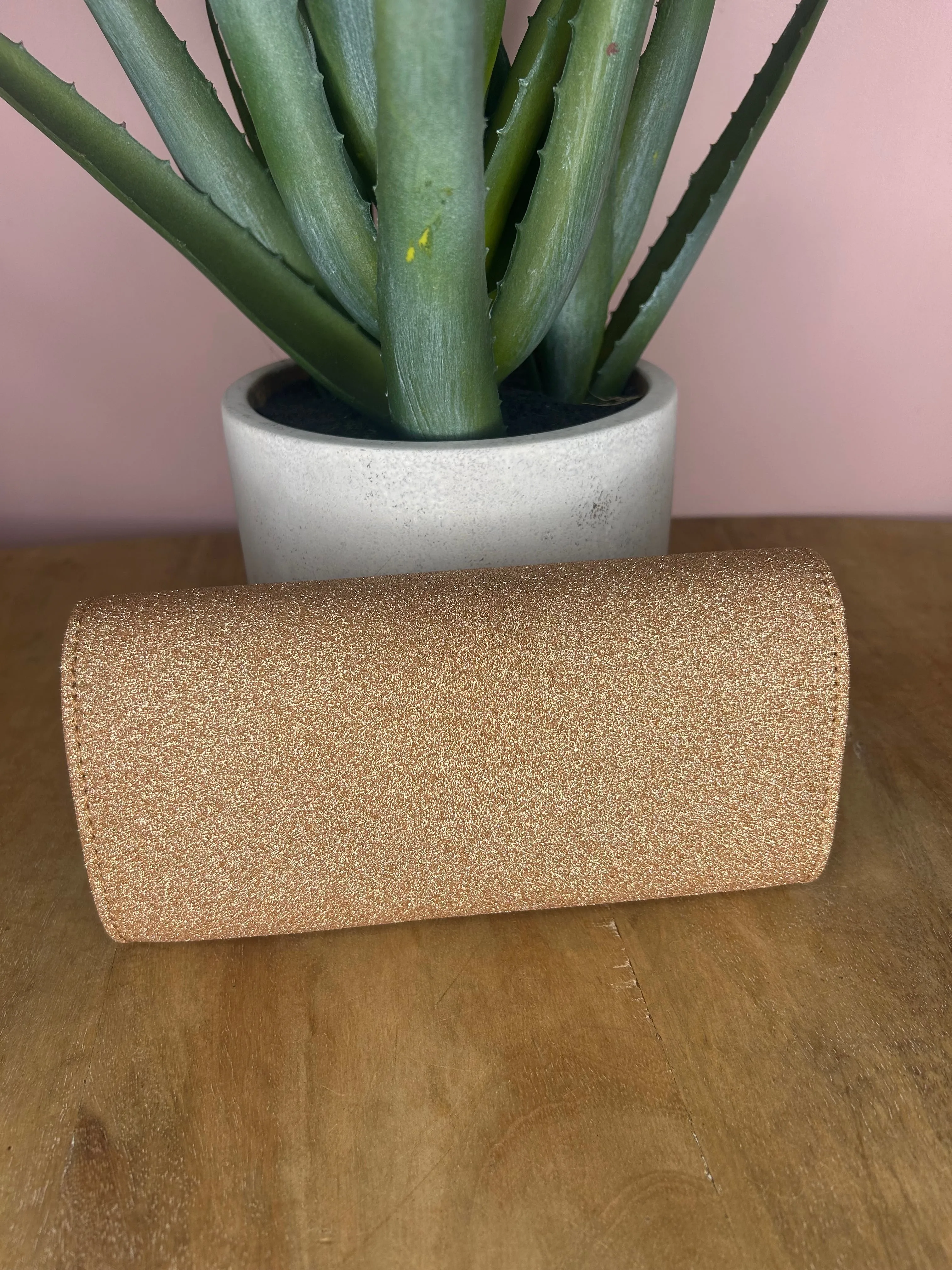 Copper evening clutch