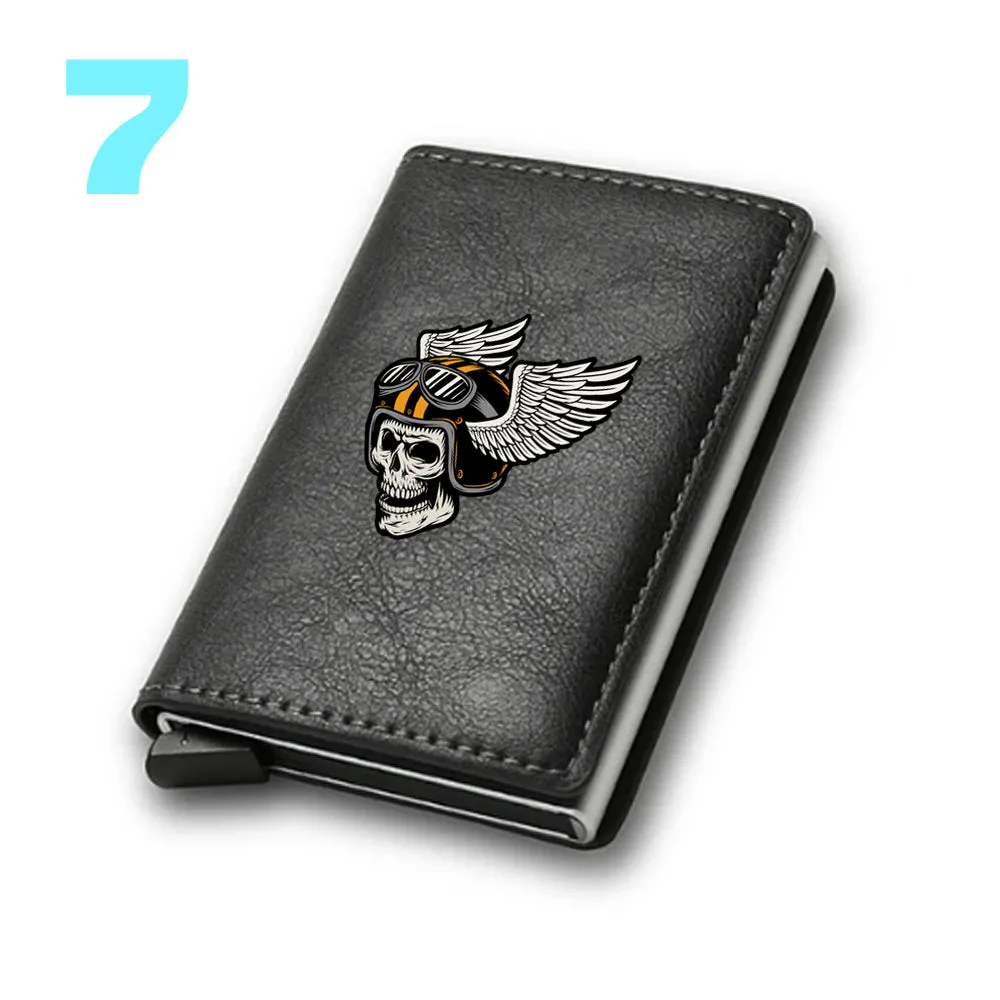 Porte-cartes en cuir PU, étui pour cartes bancaires, blocage RFID, portefuille homme stylé