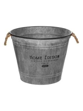Pot zinc rétro Home Edition - Gris