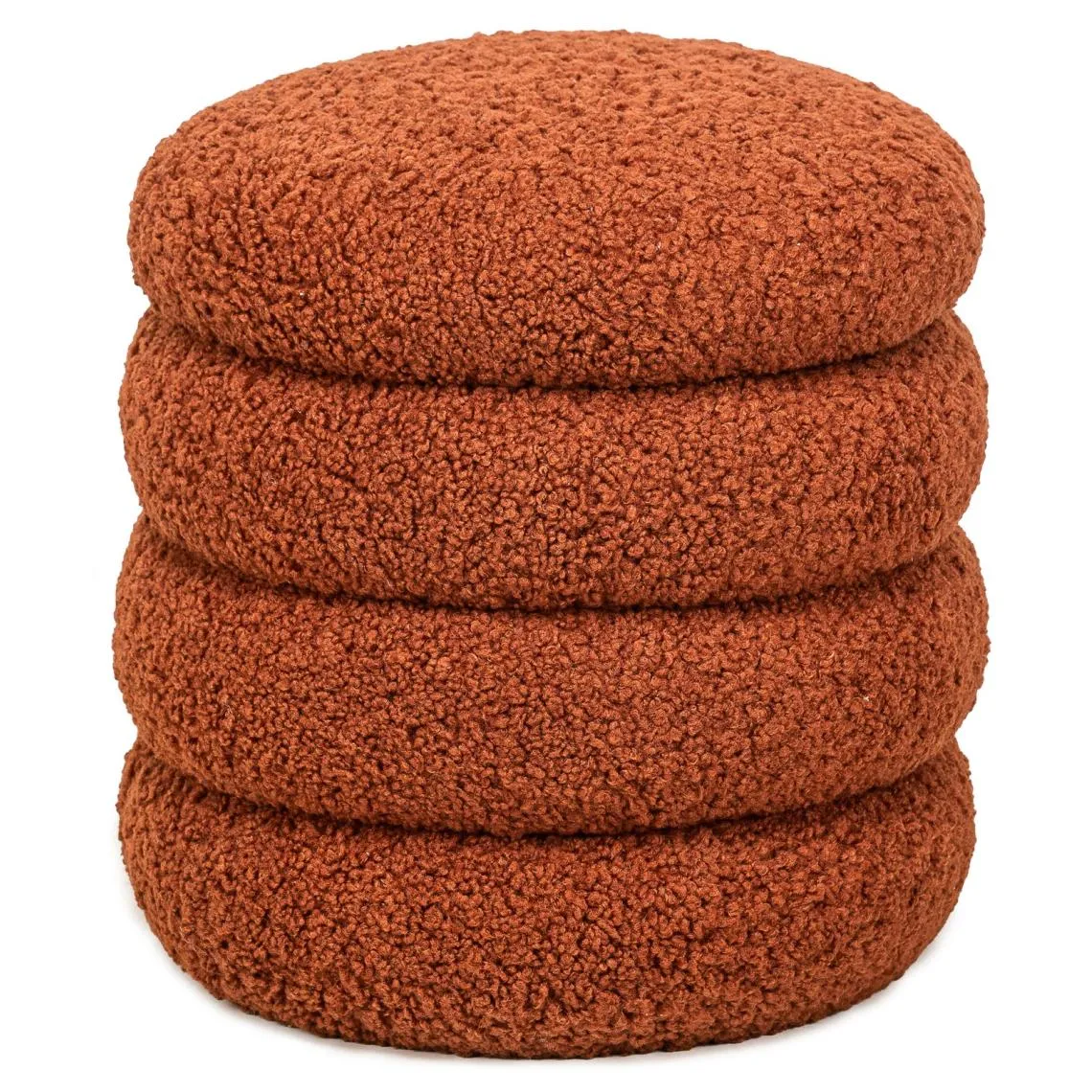 Pouf de Salon Scandinave rouge | 3 Suisses