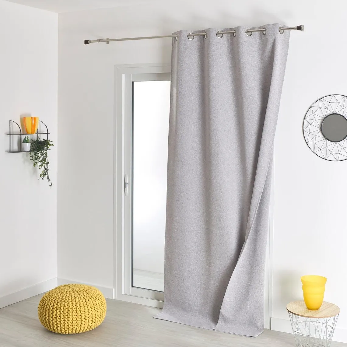 RIDEAU AMEUBLEMENT OCCULTANT DOUBLE FACE-GRIS-135X260 | 3 Suisses