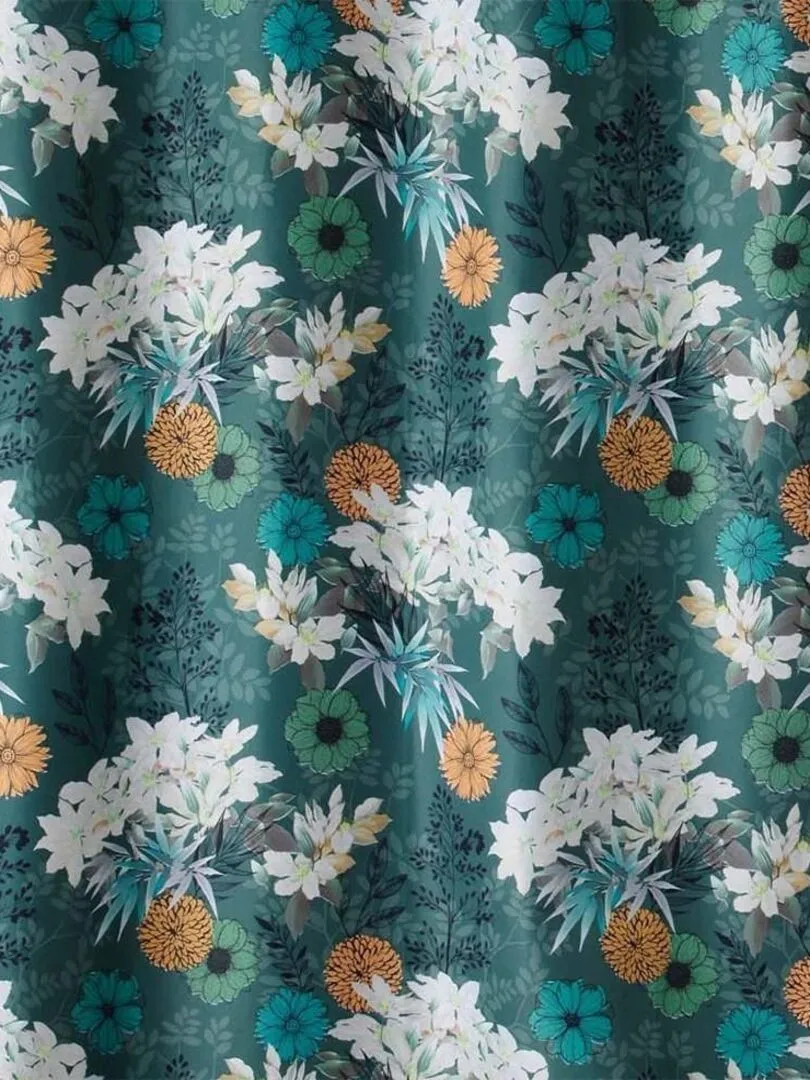 Rideau à œillets occultant 135x260 cm Osaka microfibre - Vert